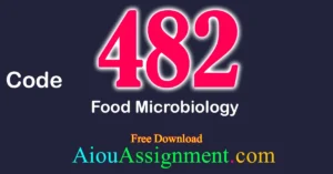 AIOU 482 Food Microbiology Solved Assignment PDF Download | Bachelors (BA / B.Com & AD) Autumn 2025